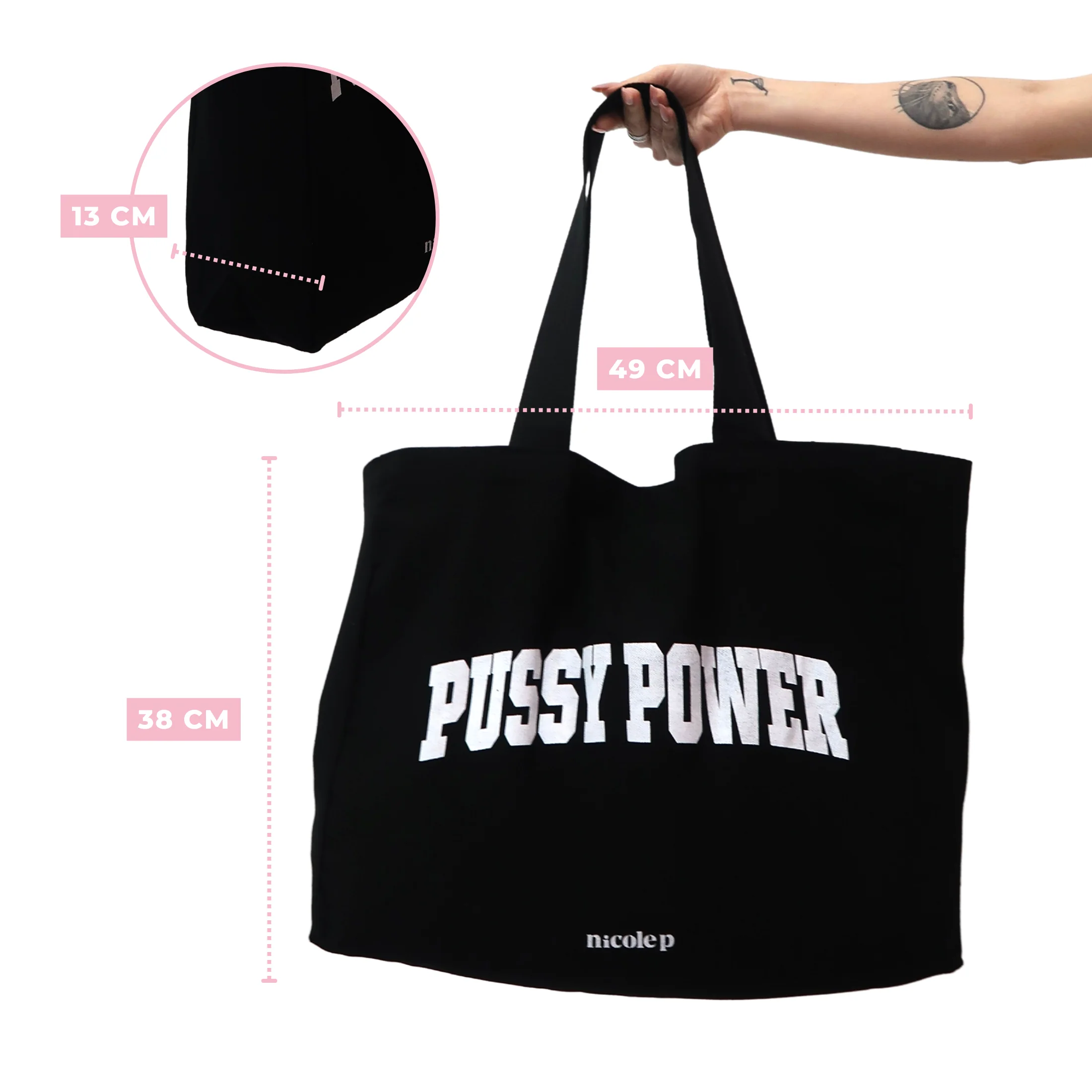 Tote Bag - Black College BIG - Image 7