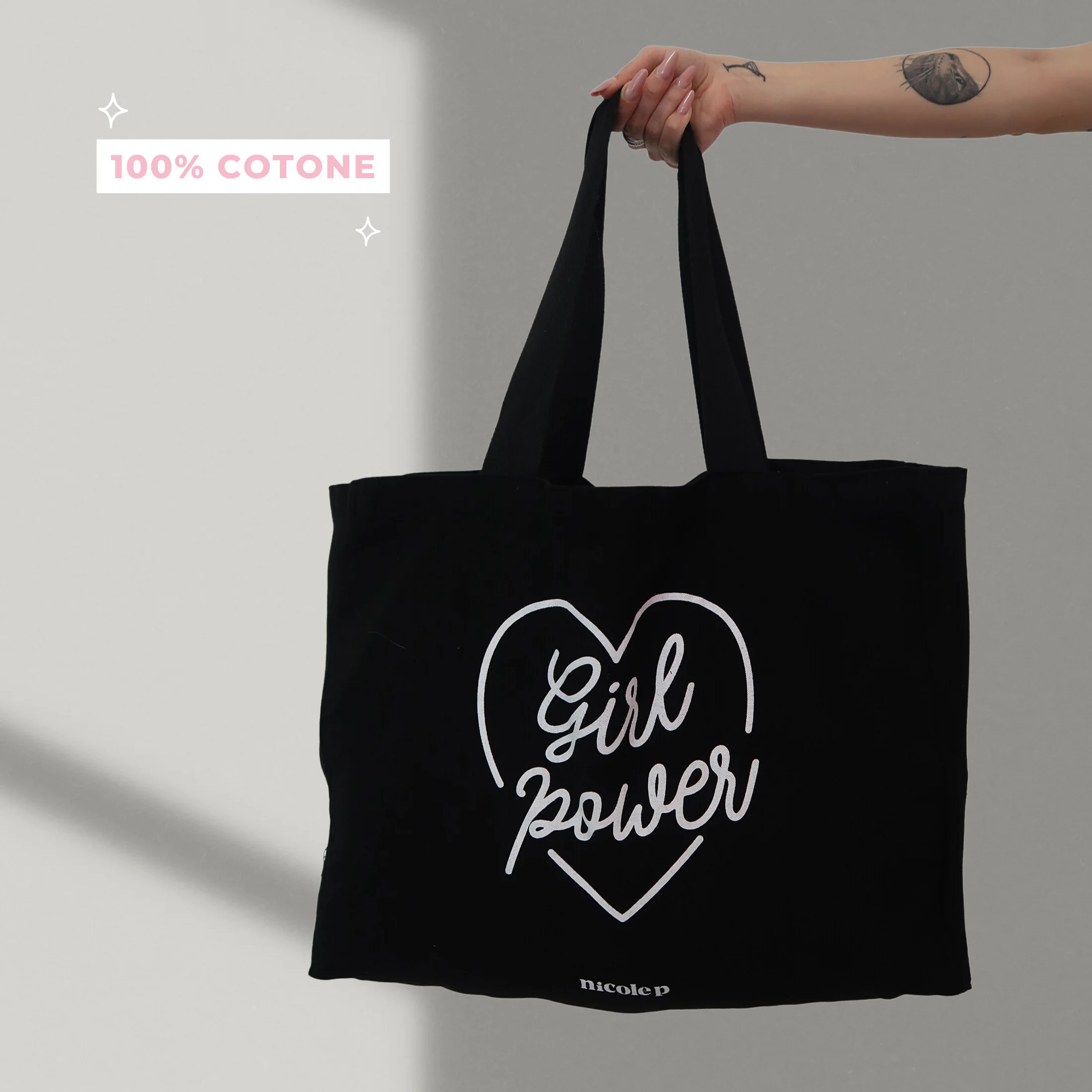 Tote Bag - Black Heart BIG