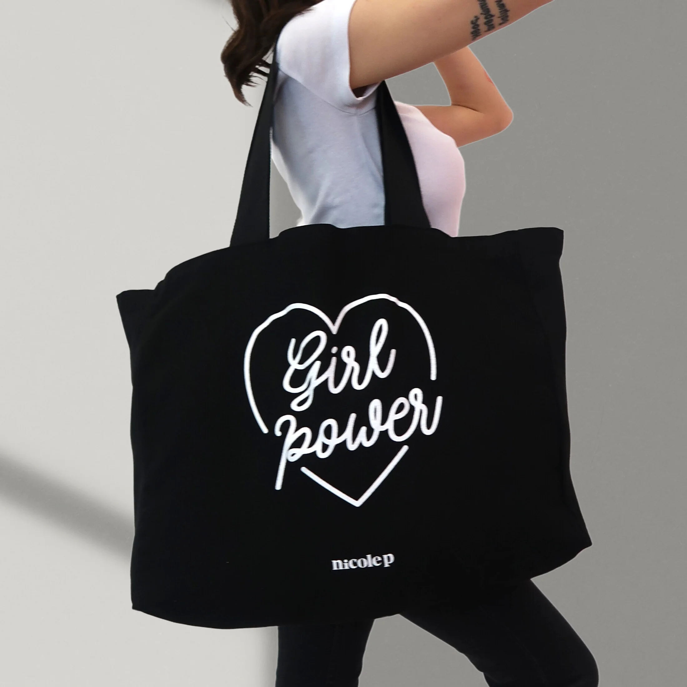 Tote Bag - Black Heart BIG - Image 4