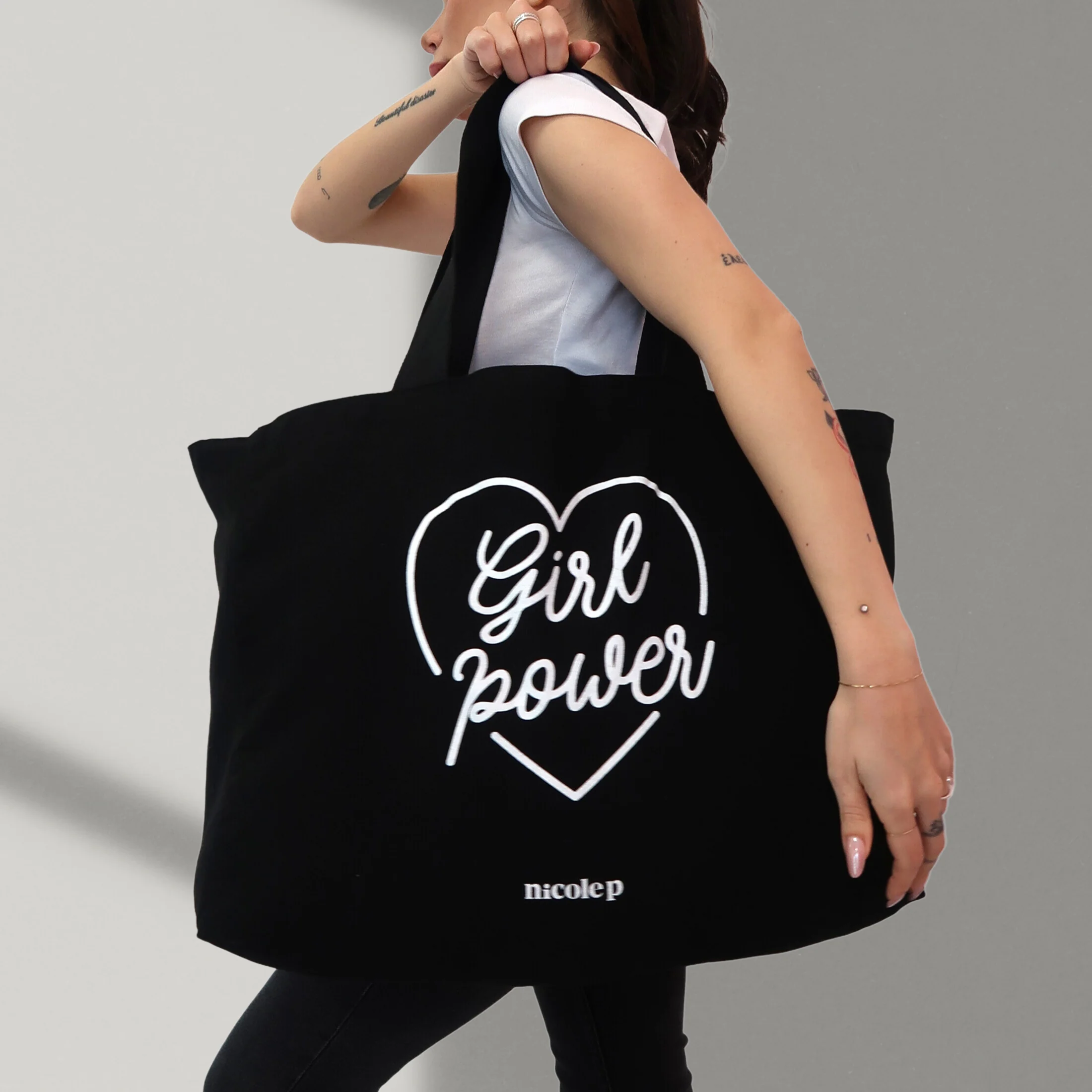 Tote Bag - Black Heart BIG - Image 5
