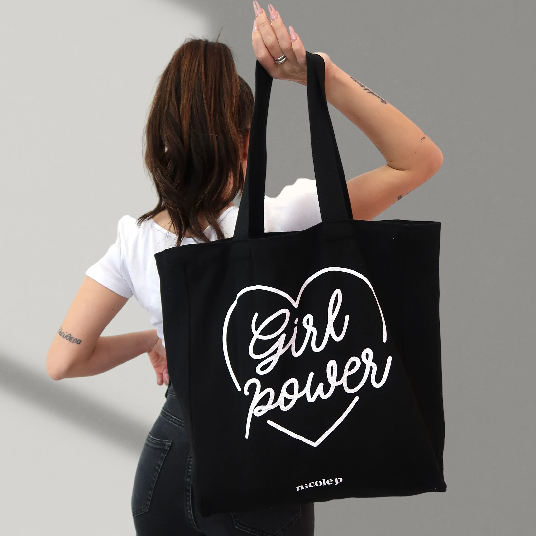Tote Bag - Black Heart SMALL - Image 4