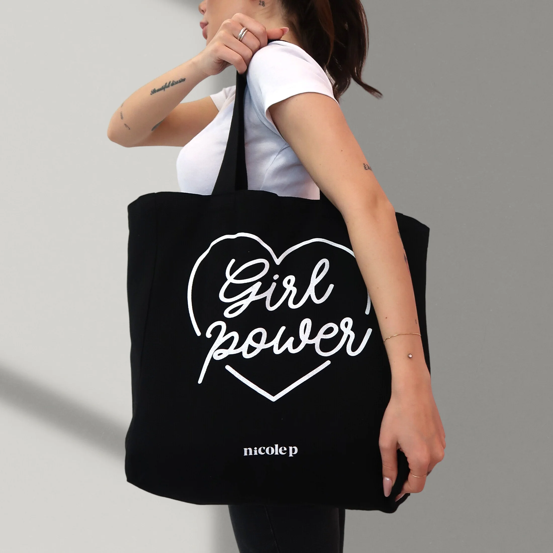 Tote Bag - Black Heart SMALL - Image 5