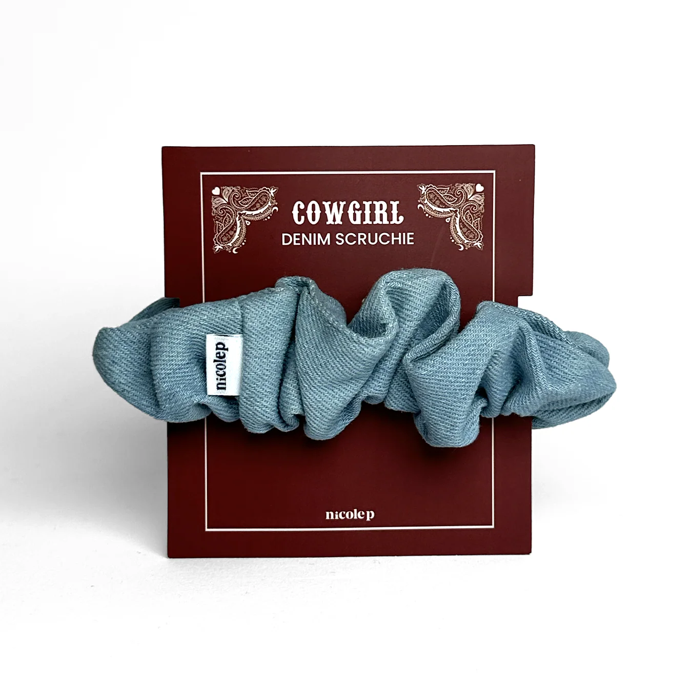 Country Scrunchie - Light Blue - Image 3