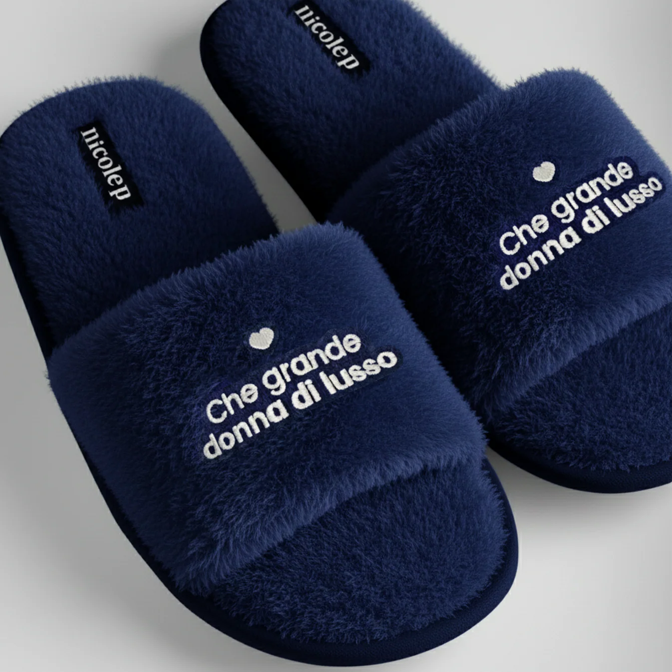 Fluffy Slippers - Blue Navy - Image 3