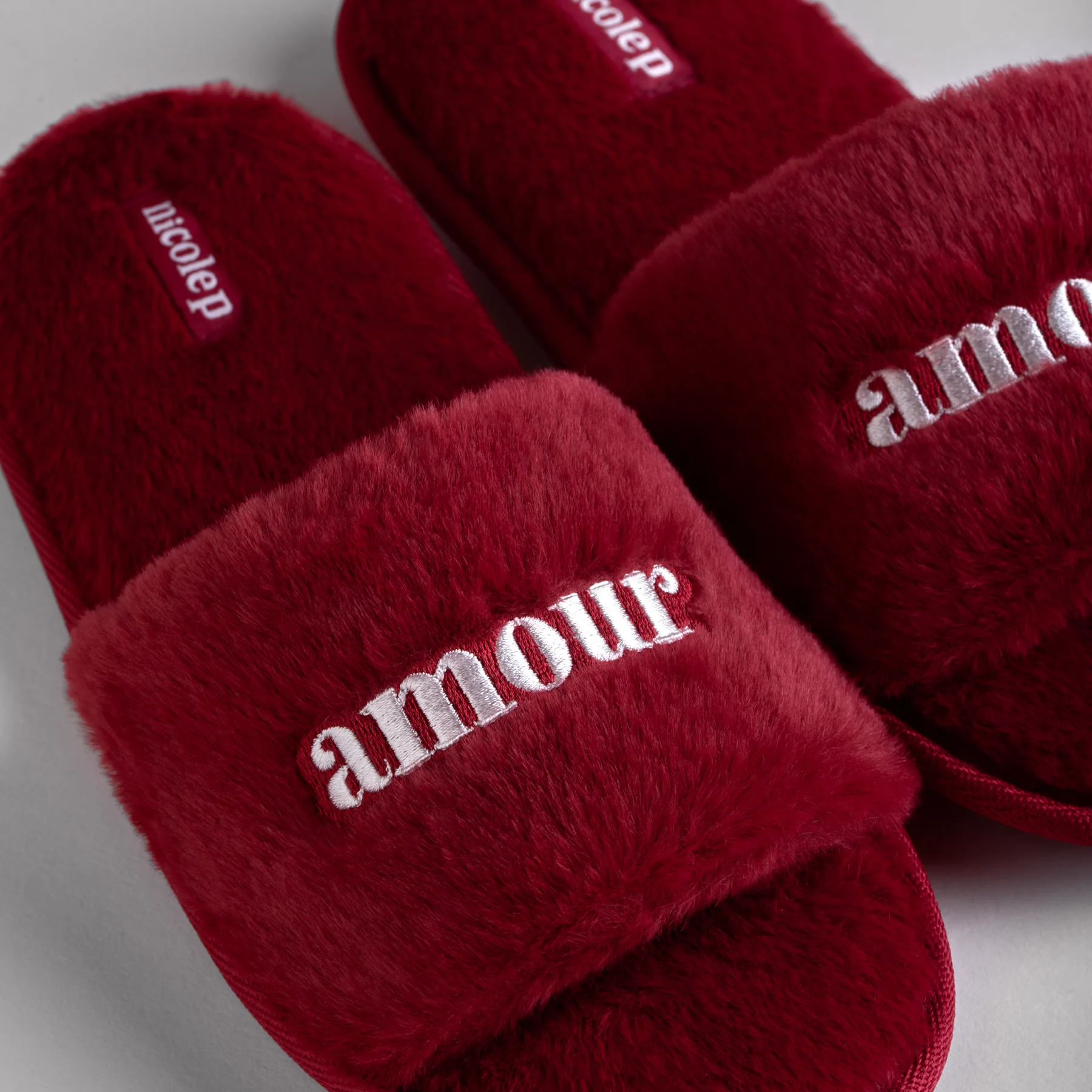 Fluffy Slippers - Bordeaux - Image 3