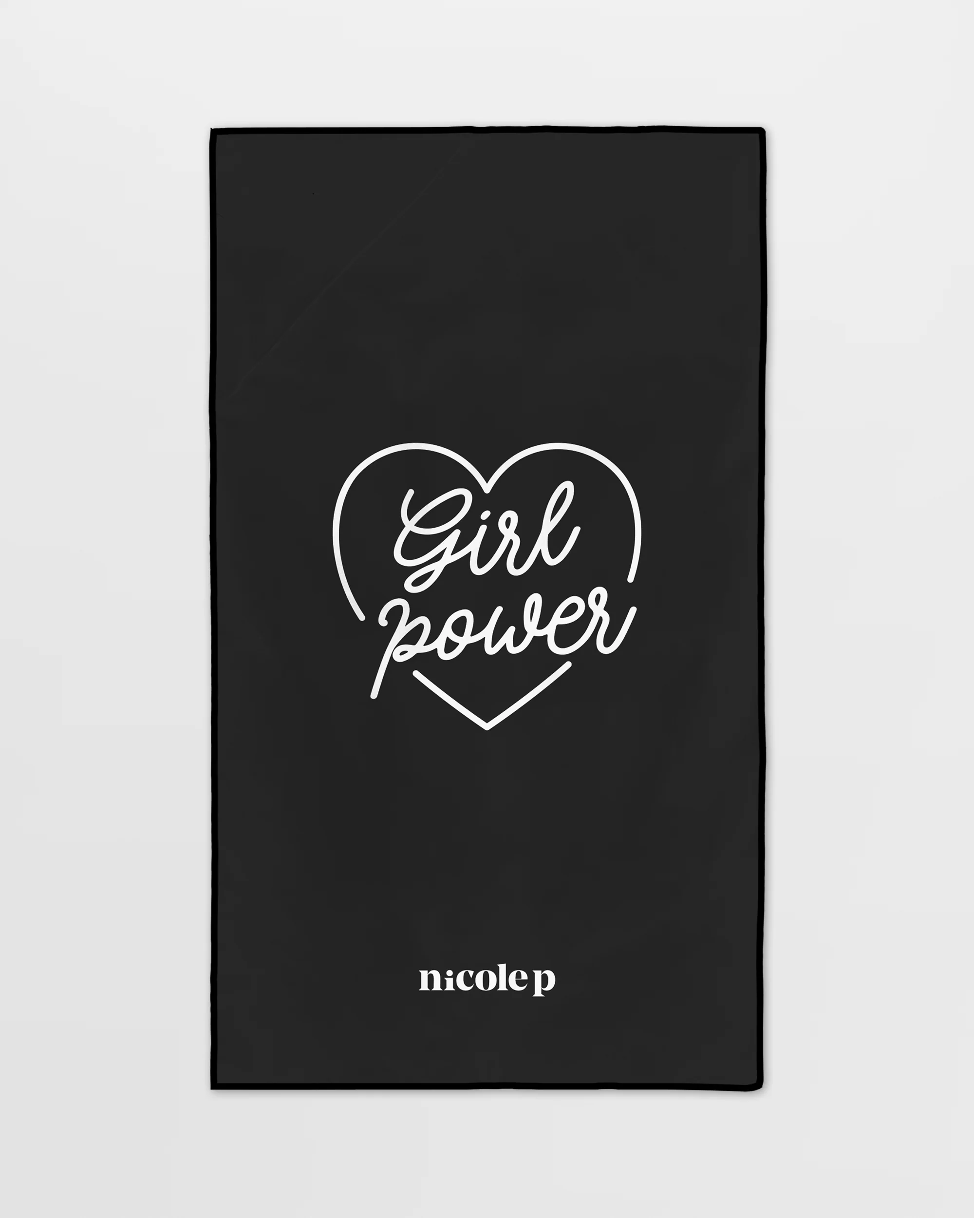 Gym Towel - Black Heart - Image 3