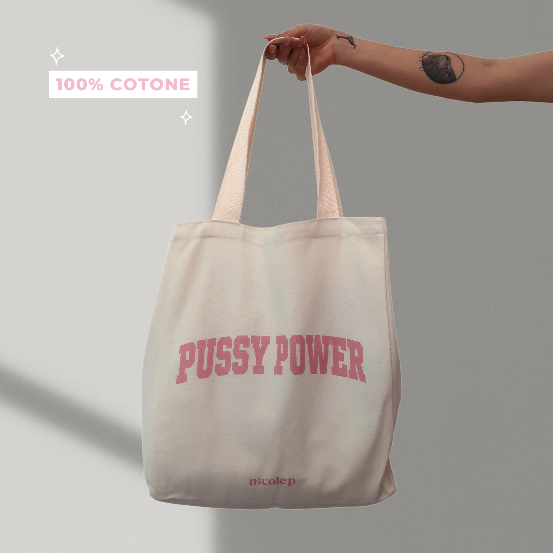 Tote Bag - Pink College SMALL