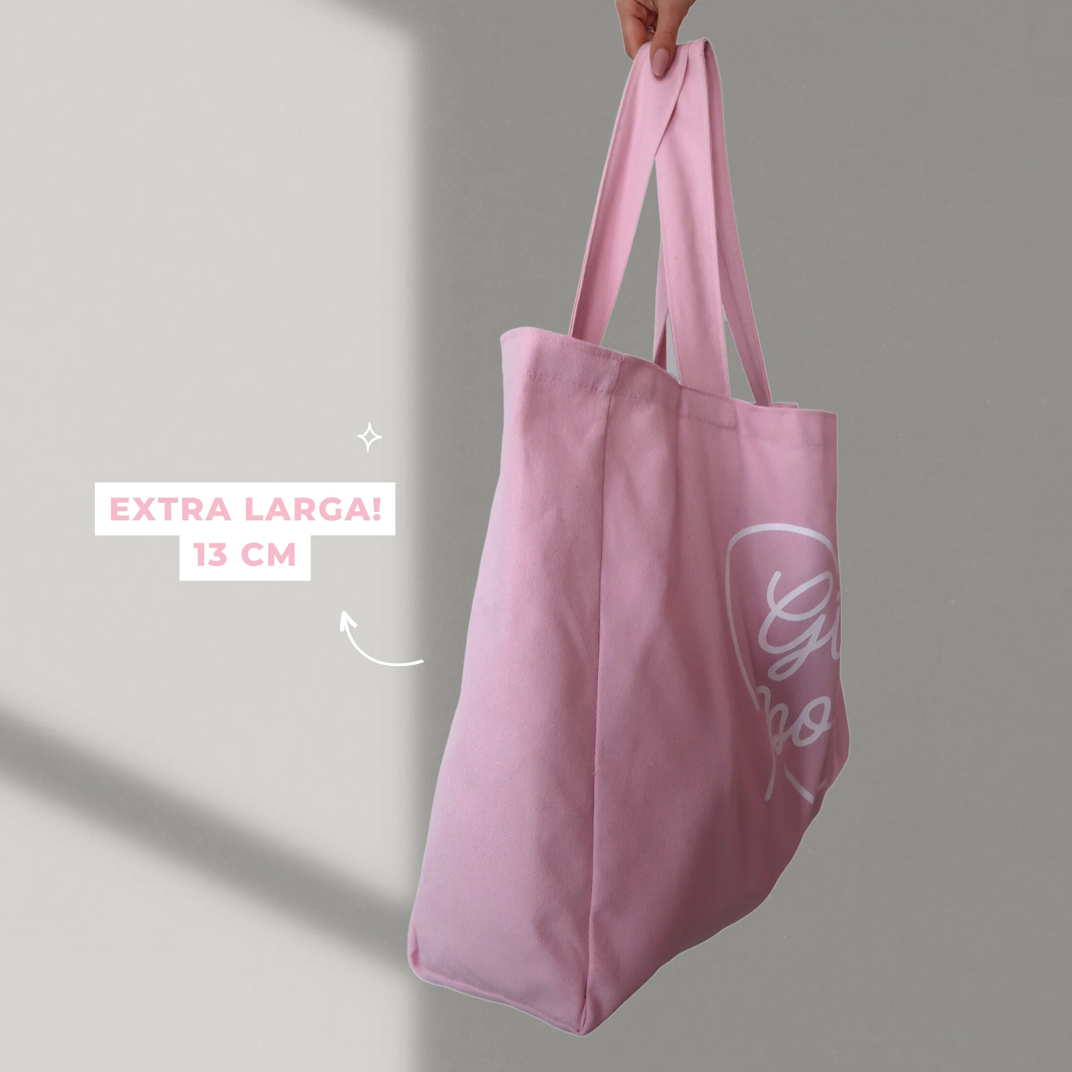 Tote Bag - Pink Heart BIG - Image 3