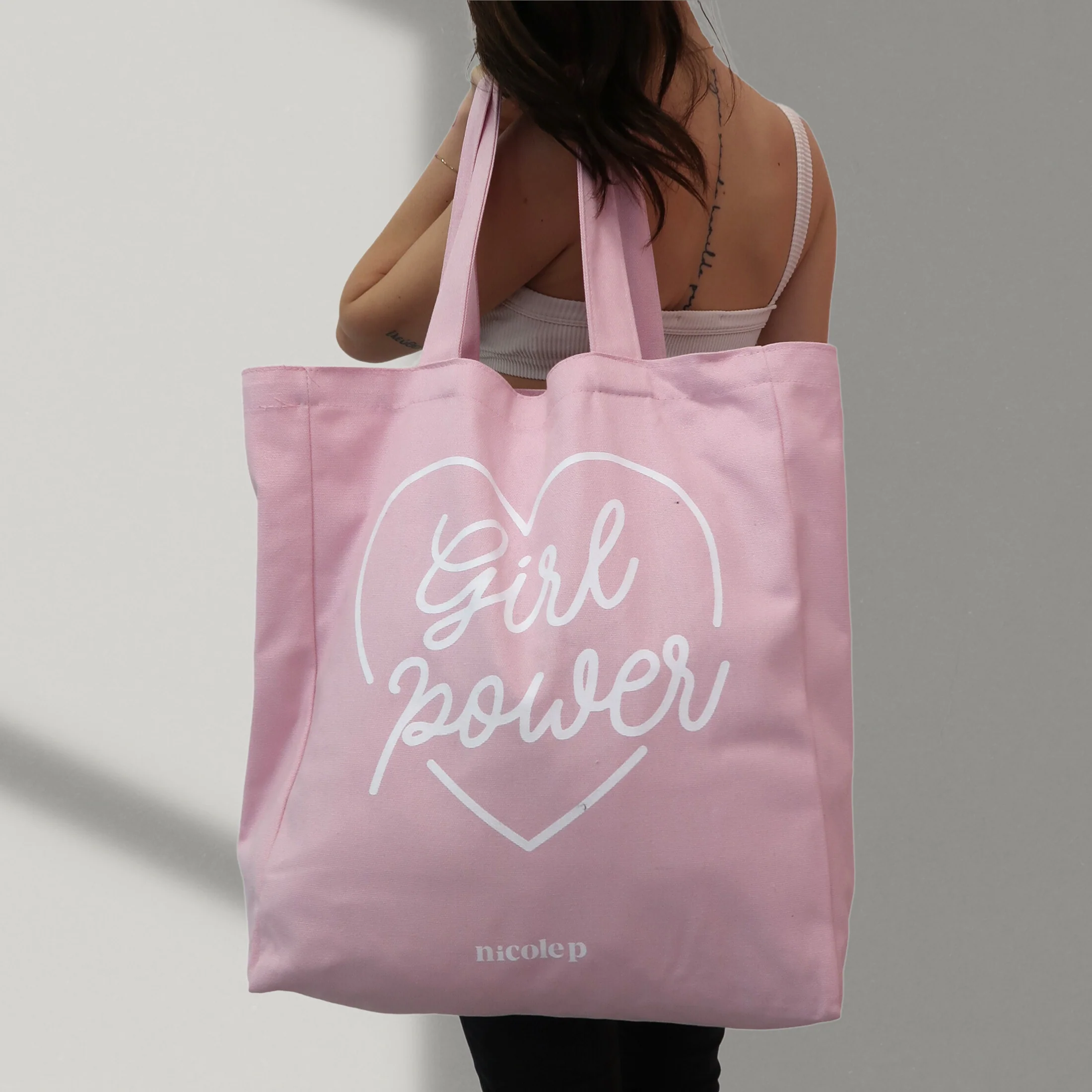 Tote Bag - Pink Heart SMALL - Image 4