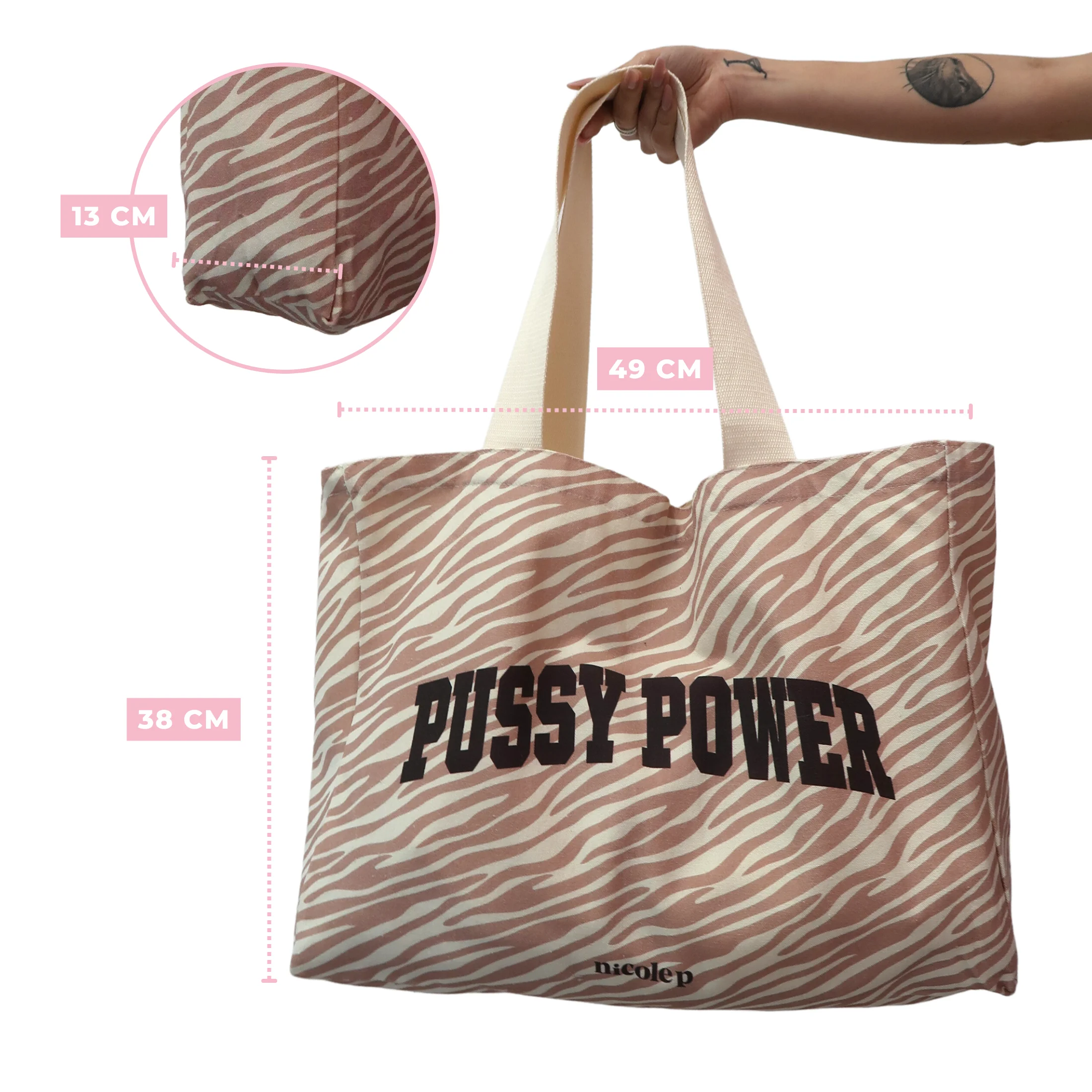 Tote Bag - Zebra College BIG - Image 7
